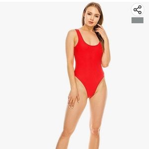 Kendall + Kylie navy blue one piece bathing suit low scoop back. Size Small